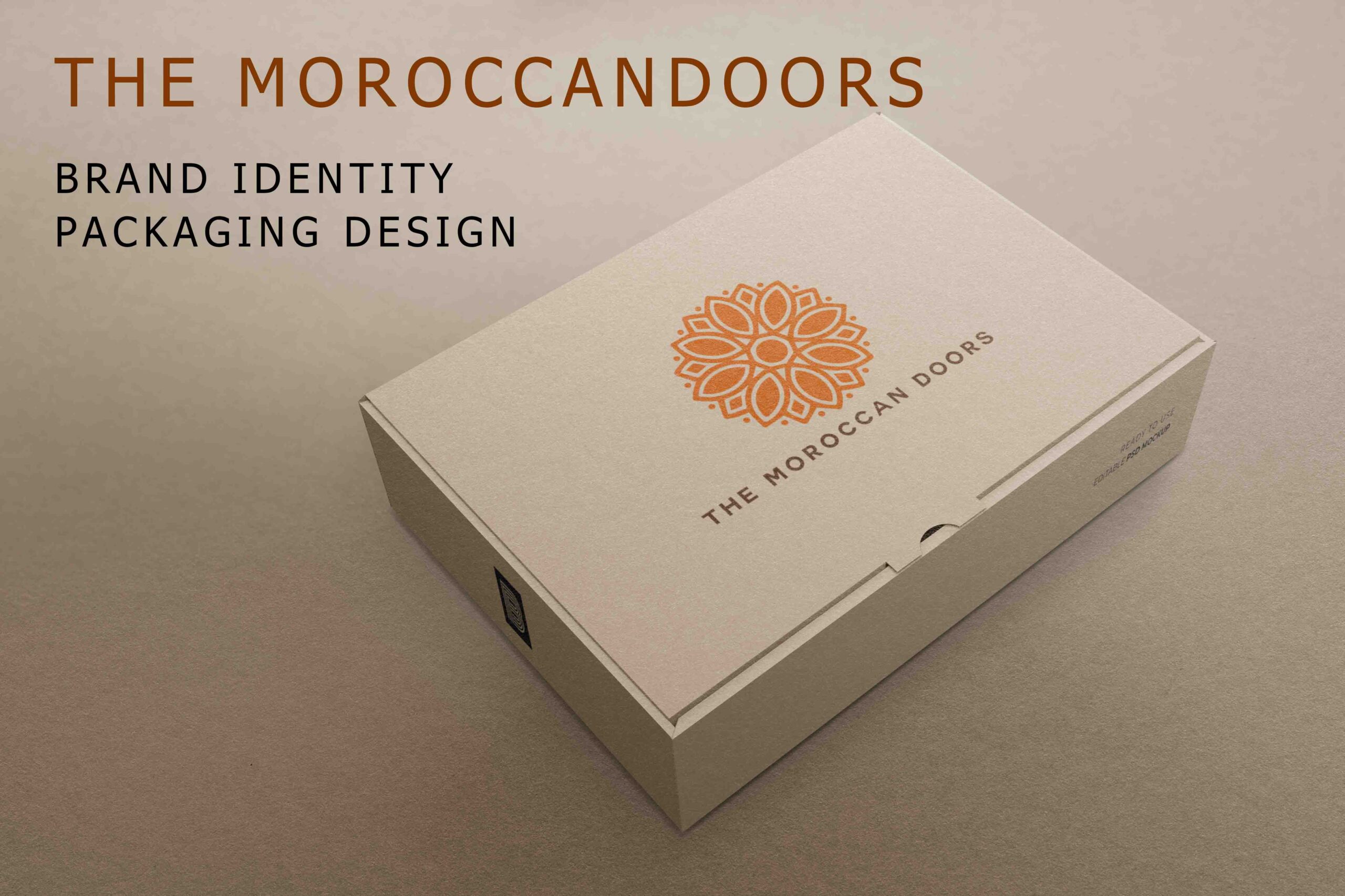 Craft paper box mockup psd, editable packaging design